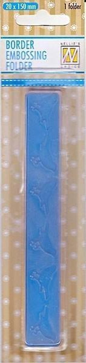 BOF003 Nellie Snellen Border Embossing Folder vogels vogel embossen rand